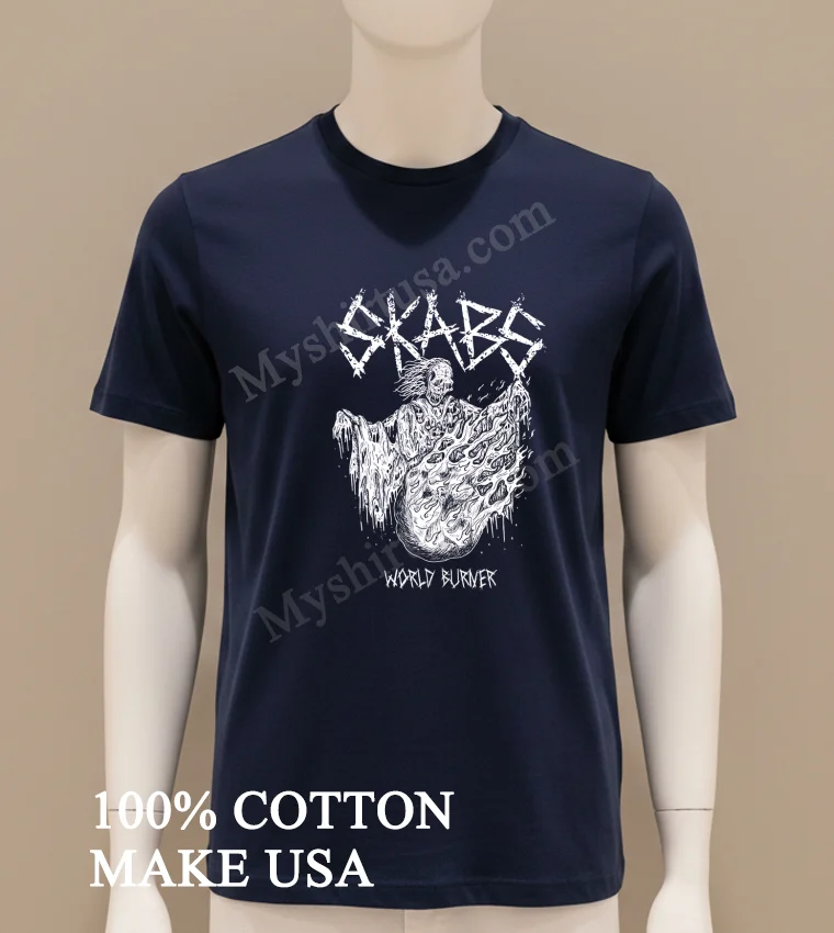 Skabs World Burner Skeleton Shirt Navy Shirt