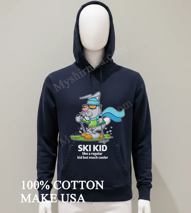 Ski Kid Like A Regular Kid But Much Cooler funny america t-shirts - balck-shirt Ski Kid Like A Regular Kid But Much Cooler Shirt Balck Shirt