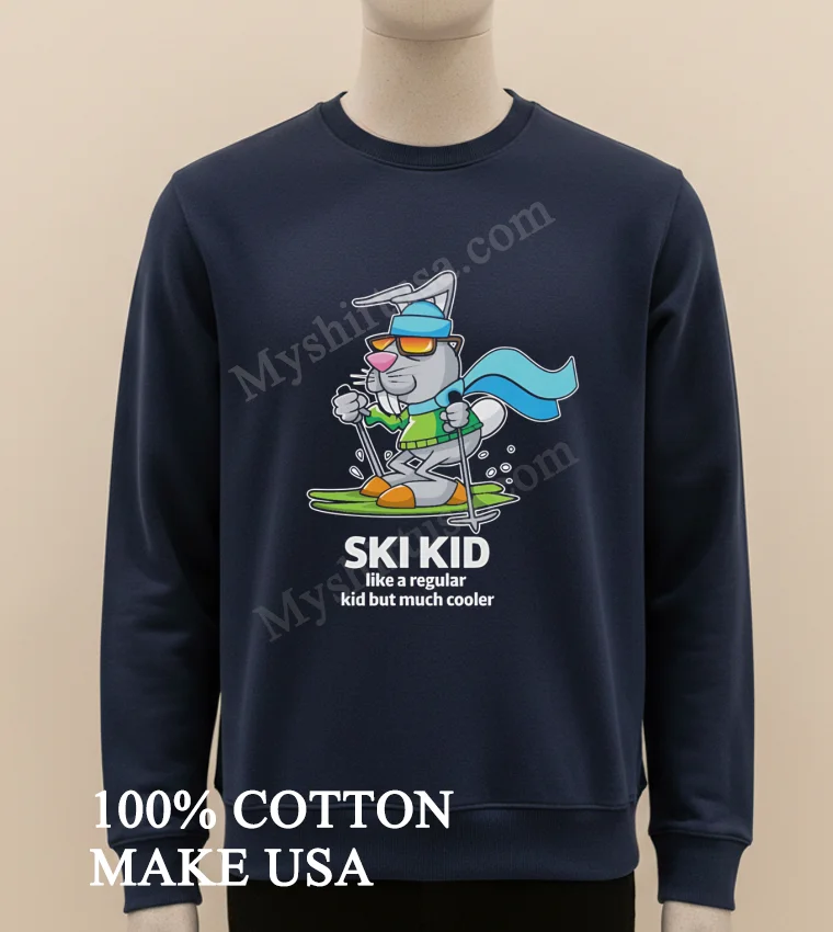 Ski Kid Like A Regular Kid But Much Cooler funny america t-shirts - long sleve shirt Ski Kid Like A Regular Kid But Much Cooler Shirt Long Sleve Shirt