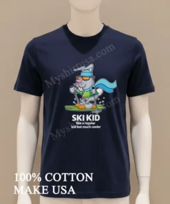 Ski Kid Like A Regular Kid But Much Cooler funny america t-shirts