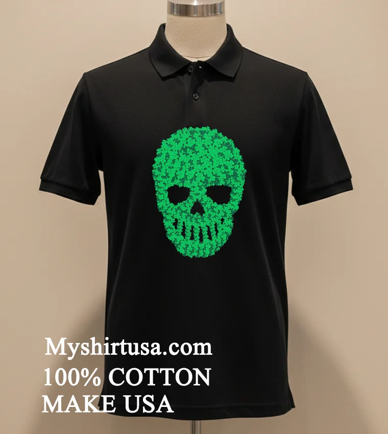 Skull Of Clovers Shirt Balck Shirt