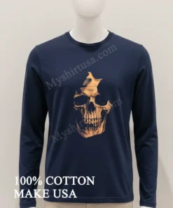 Skull With Nasal Cavity And Teeth Detailed Graphic funny america t-shirts