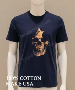 Skull With Nasal Cavity And Teeth Detailed Graphic funny america t-shirts