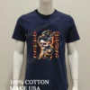 Skull Wrath Snake Serpent Wrapped Around Dagger Sword Fire Flame Shirt Navy Shirt