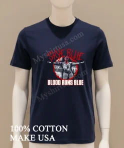 Skye Blue Blood Runs Blue Death Metal Wrestling funny america t-shirts