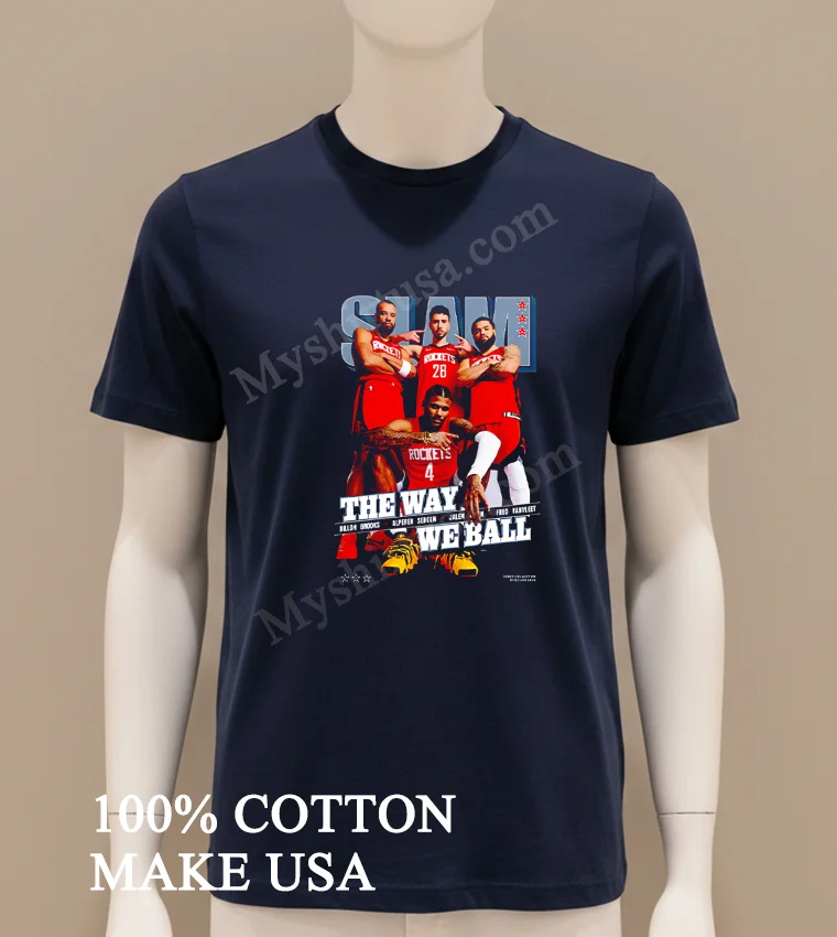 Slam 254 Cover Tee Houston Rockets The Way We Ball Shirt Navy Shirt