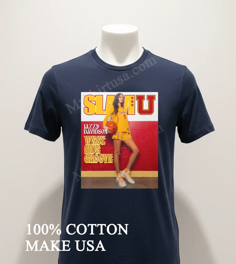 Slam U Jazzy Davidson West Side Groove Basketball Shirt Navy Shirt 1