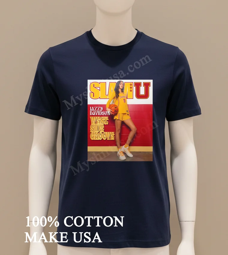 Slam U Jazzy Davidson West Side Groove Basketball Shirt Navy Shirt