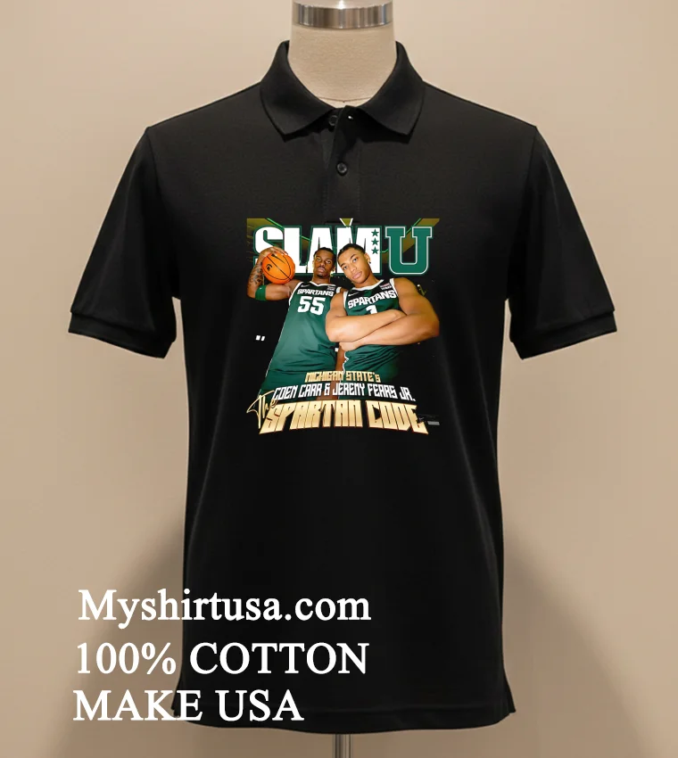 Slam U Michigan State Coen Carr Jeremy Fears Shirt Balck Shirt