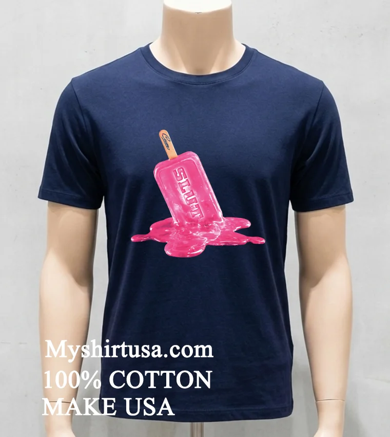 Slut Melting Ice Cream Shirt Navy Shirt