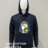 Snoopy And Woodstock Looking At Full Moon Night Shirt Balck Shirt