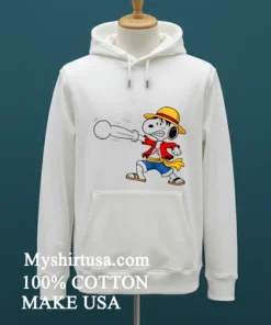 Snoopy As Luffy Gum Gum Cartoon Shirt
