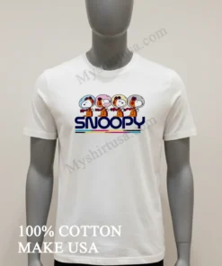 Snoopy Astronaut Squad Space Exploration Comic Graphic funny america t-shirts