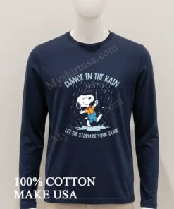 Snoopy Dance In The Rain Let The Storm Be Your Stage funny america t-shirts