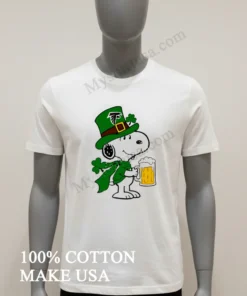 Snoopy Drink Beer Cheer Atlanta Falcons St Patrick Day funny america t-shirts