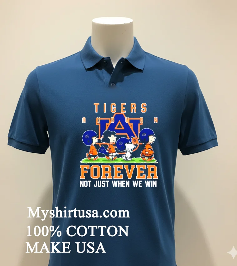 Snoopy Forever Auburn Tigers Shirt Navy Shirt 1