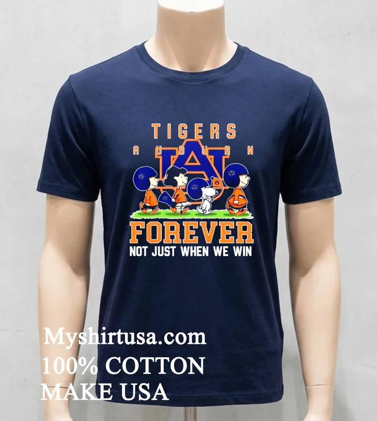 Snoopy Forever Auburn Tigers Shirt Navy Shirt