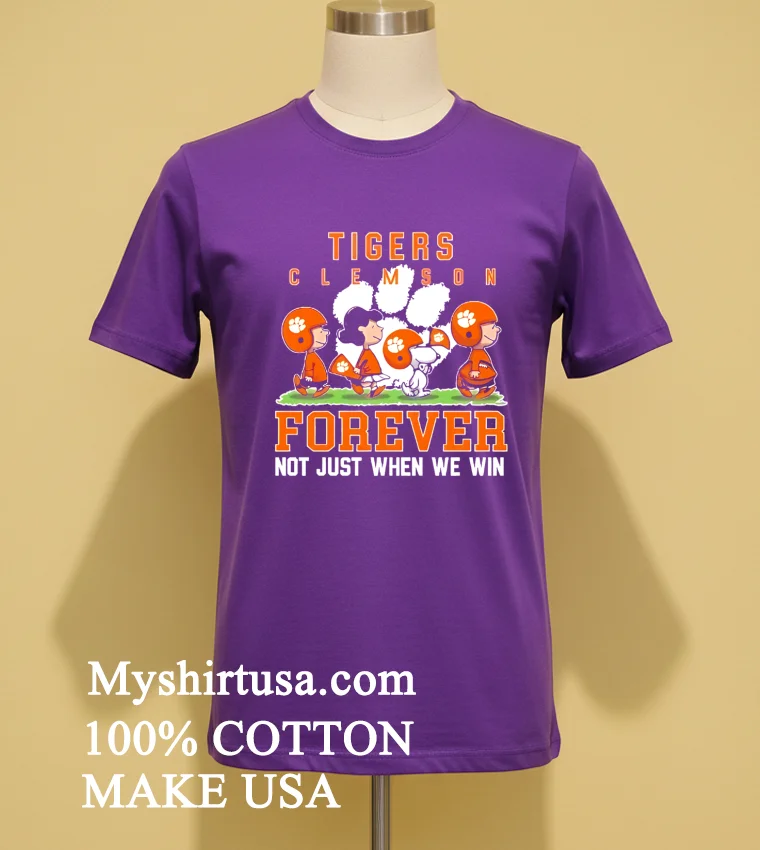 Snoopy Forever Clemson Tigers Shirt - purple-shirt Snoopy Forever Clemson Tigers Shirt Purple Shirt