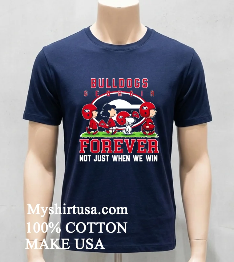 Snoopy Forever Georgia Bulldogs Shirt Navy Shirt
