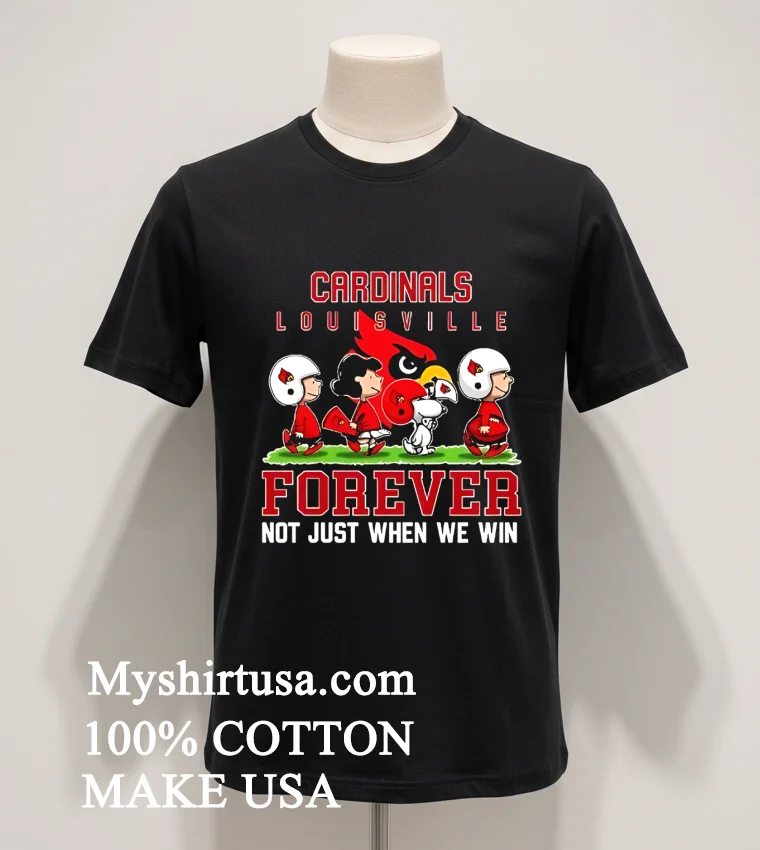 Snoopy Forever Louisville Cardinalss Shirt Balck Shirt