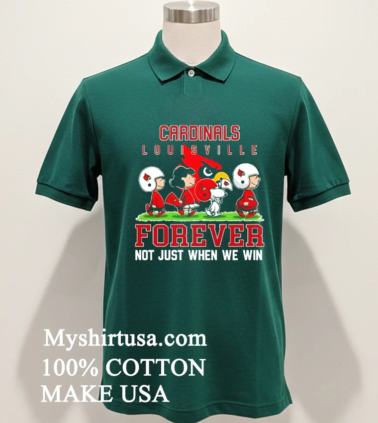 Snoopy Forever Louisville Cardinalss Shirt - green-shirt Snoopy Forever Louisville Cardinalss Shirt Green Shirt