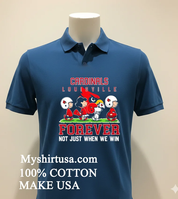 Snoopy Forever Louisville Cardinalss Shirt Navy Shirt 1