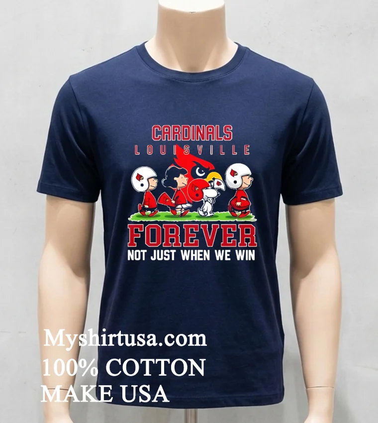 Snoopy Forever Louisville Cardinalss Shirt Navy Shirt