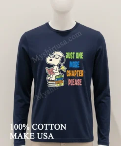 Snoopy Just One More Chapter Please Books funny america t-shirts