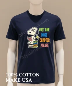 Snoopy Just One More Chapter Please Books funny america t-shirts