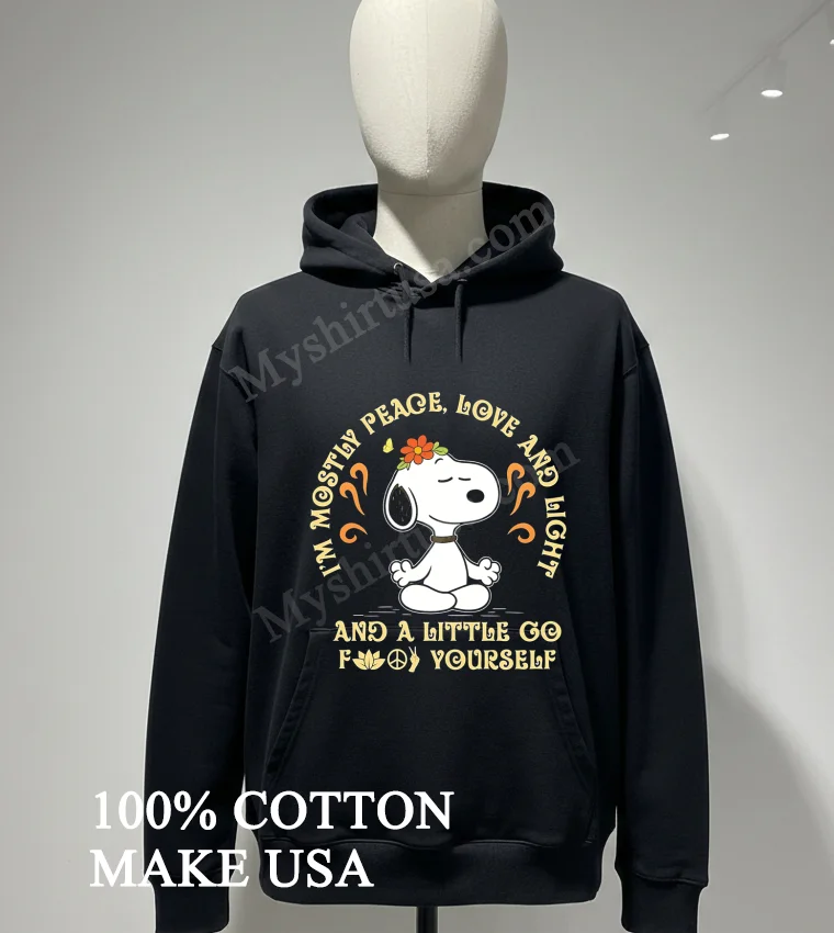 Snoopy Meditating Mostly Peace Love And Light And A Little Go Fuck Yourself funny america t-shirts - hoodie-shirt Snoopy Meditating Mostly Peace Love And Light And A Little Go Fuck Yourself Shirt Hoodie Shirt