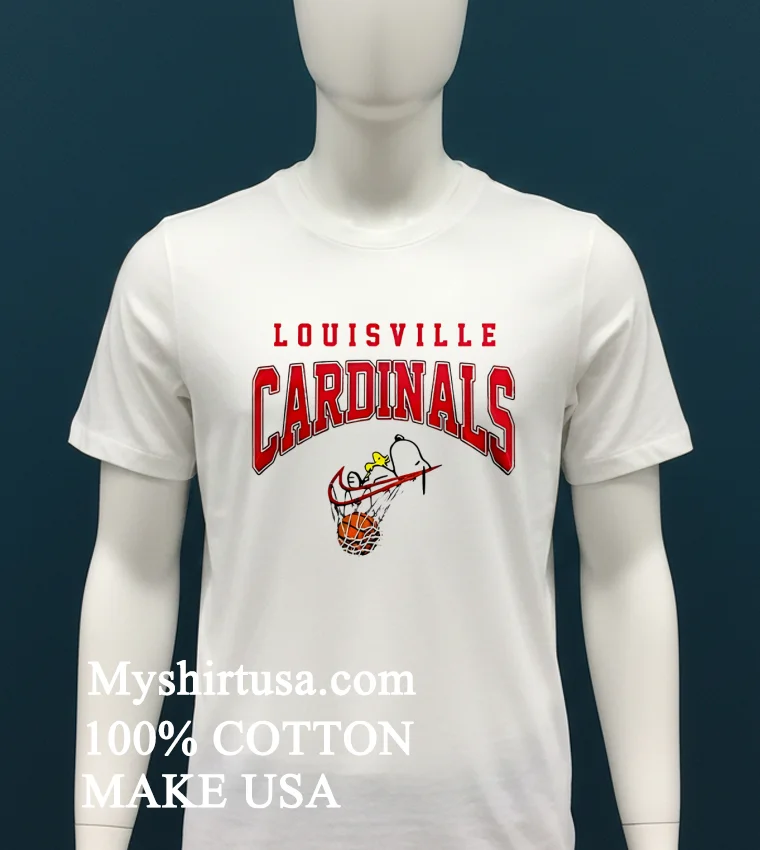 Snoopy X Louisville Cardinals Ncaa Basketball Forever Shirt White T Shirt 2