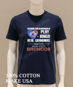 Some Grandmas Play Bingo Real Grandmas Watch Boise State Broncos funny america t-shirts