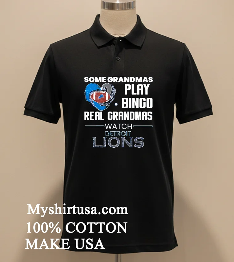 Some Grandmas Play Bingo Real Grandmas Watch Detroit Lions 2026 Shirt - balck-shirt Some Grandmas Play Bingo Real Grandmas Watch Detroit Lions 2026 Shirt Balck Shirt 1