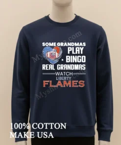 Some Grandmas Play Bingo Real Grandmas Watch Liberty Flames funny america t-shirts