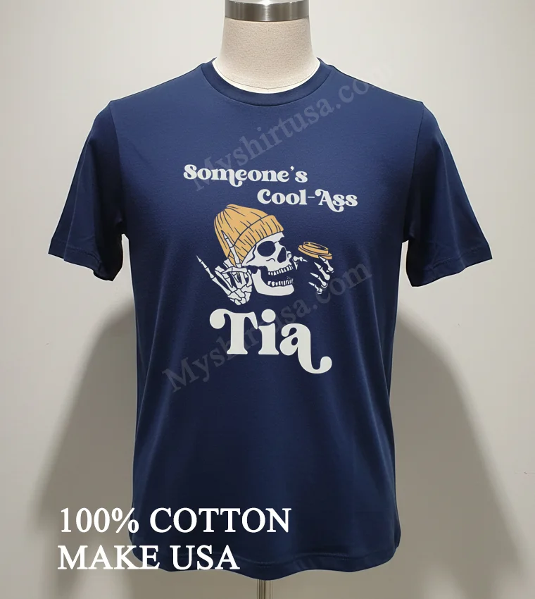Someones Cool Ass Tia Skull Shirt Navy Shirt 2