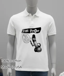 Sore Throat Punk Band Hello Whats All This Then Eh Son Shirt