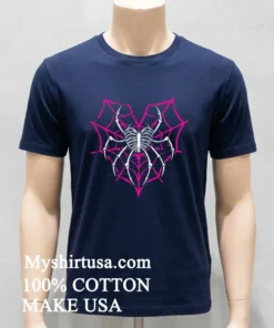 Spider Web Skeleton Rib Cage Heart Shirt