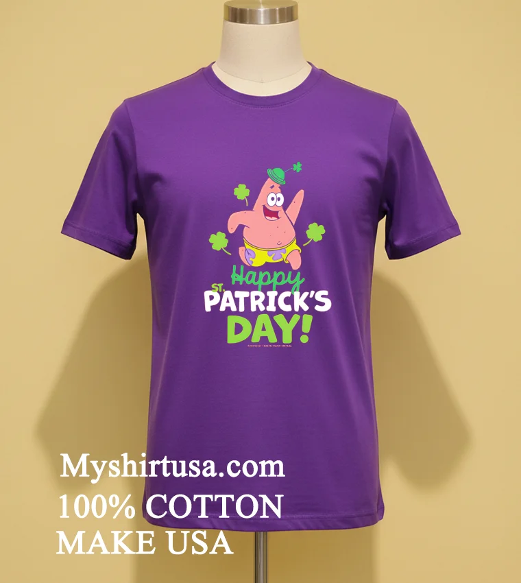 Spongebob Squarepants Happy St. Patricks Day Shirt - purple-shirt Spongebob Squarepants Happy St Patricks Day Shirt Purple Shirt