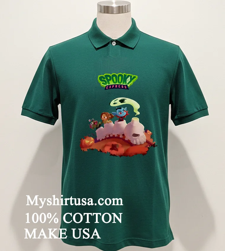 Spooky Express Cartoon Classiac Shirt Green Shirt