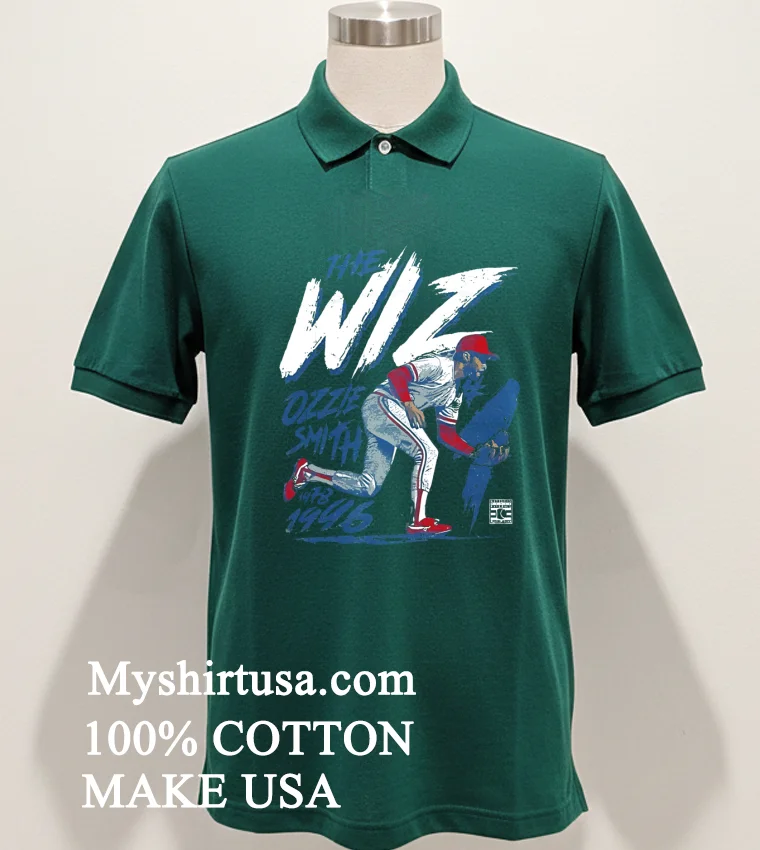 St Louis Baseball Ozzie Smith The Wiz Ozzie Smith Mens Premium Shirt Green Shirt