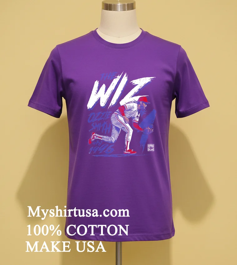 St Louis Baseball Ozzie Smith The Wiz Ozzie Smith Mens Premium Shirt Purple Shirt