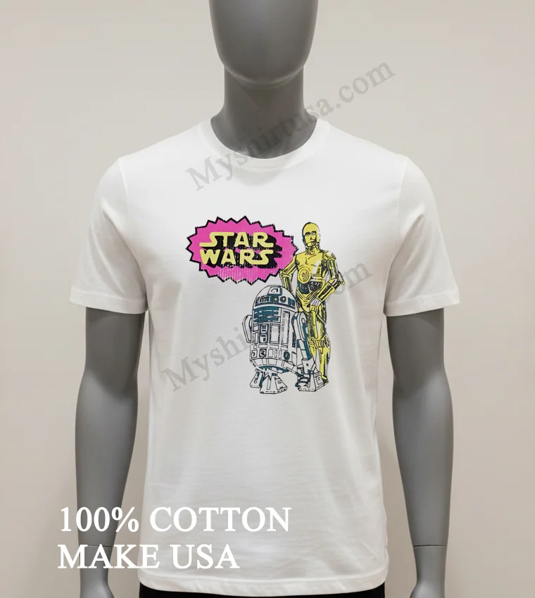 Star Wars R2 D2 And C 3Po funny america t-shirts - white-t-shirt Star Wars R2 D2 And C 3po Shirt White T Shirt 1