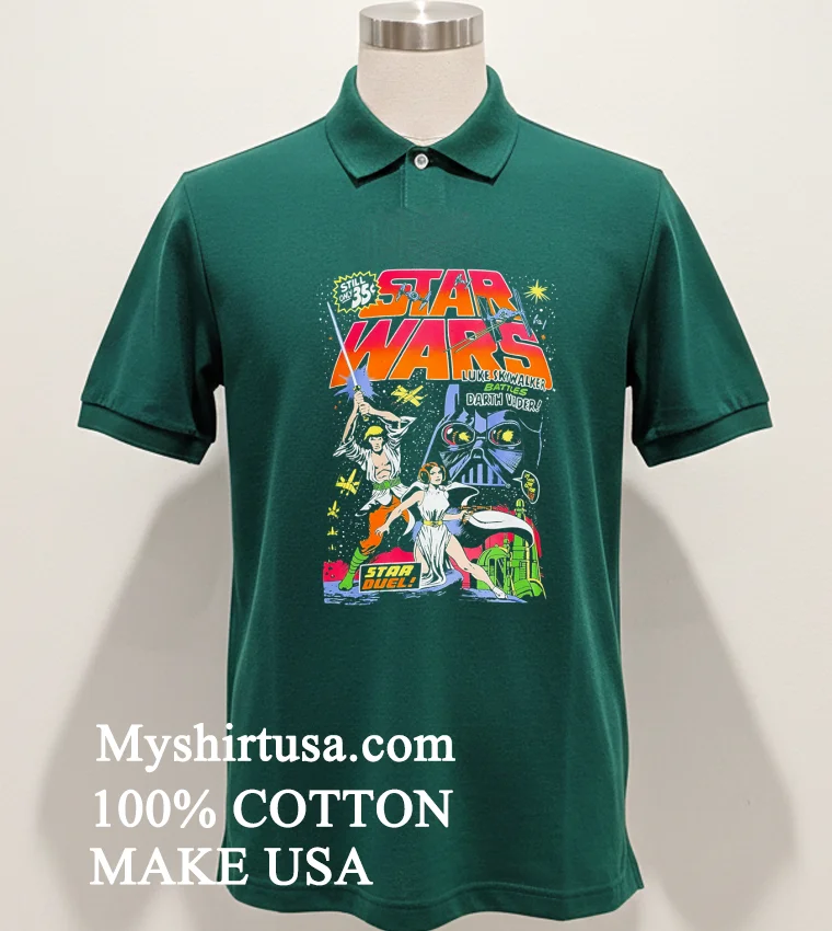 Star Wars Star Duel Graphic Shirt - green-shirt Star Wars Star Duel Graphic Shirt Green Shirt