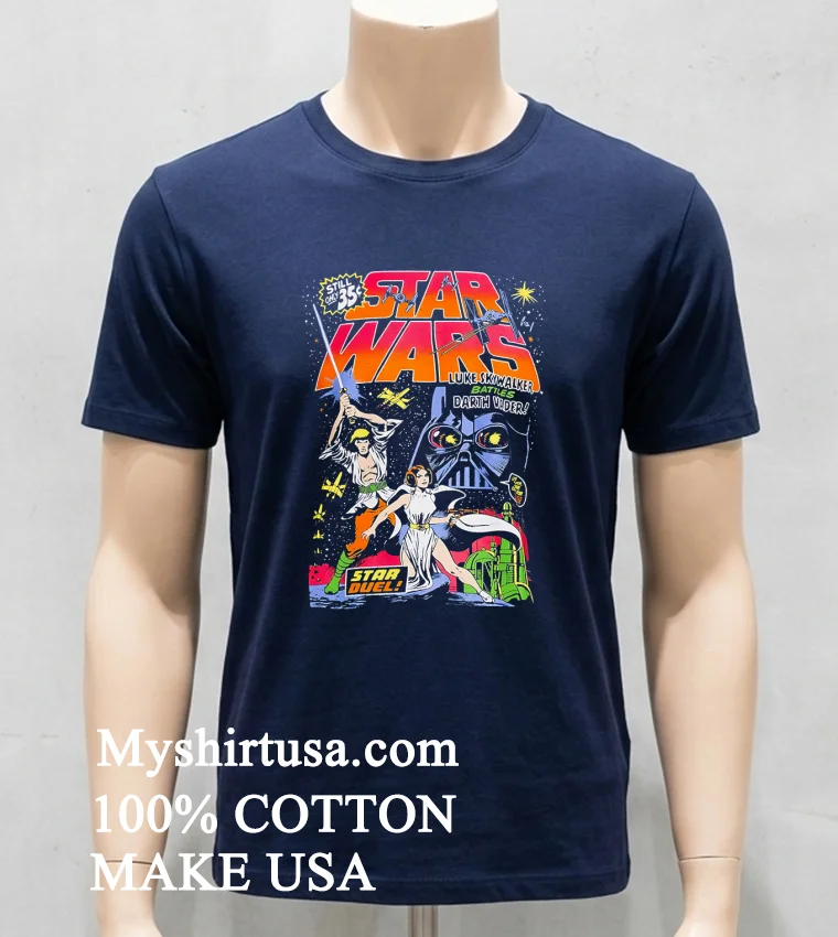 Star Wars Star Duel Graphic Shirt - navy-shirt Star Wars Star Duel Graphic Shirt Navy Shirt