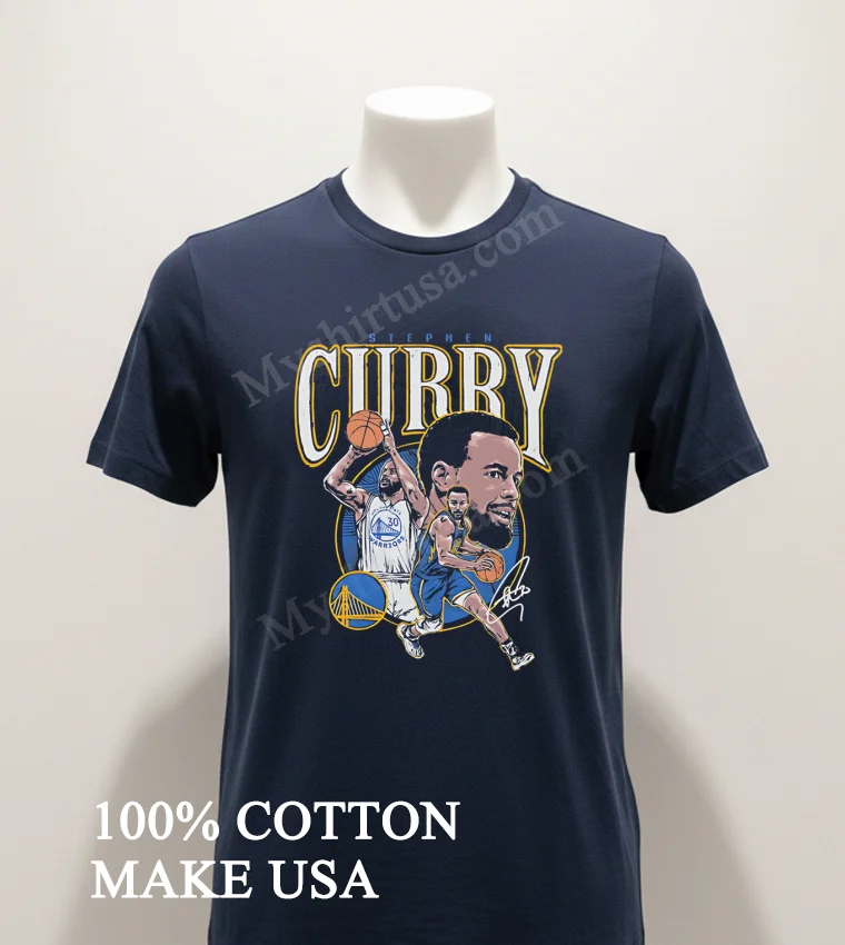 Stephen Curry Golden State Warriors Signature Graphic Shirt Navy Shirt 1