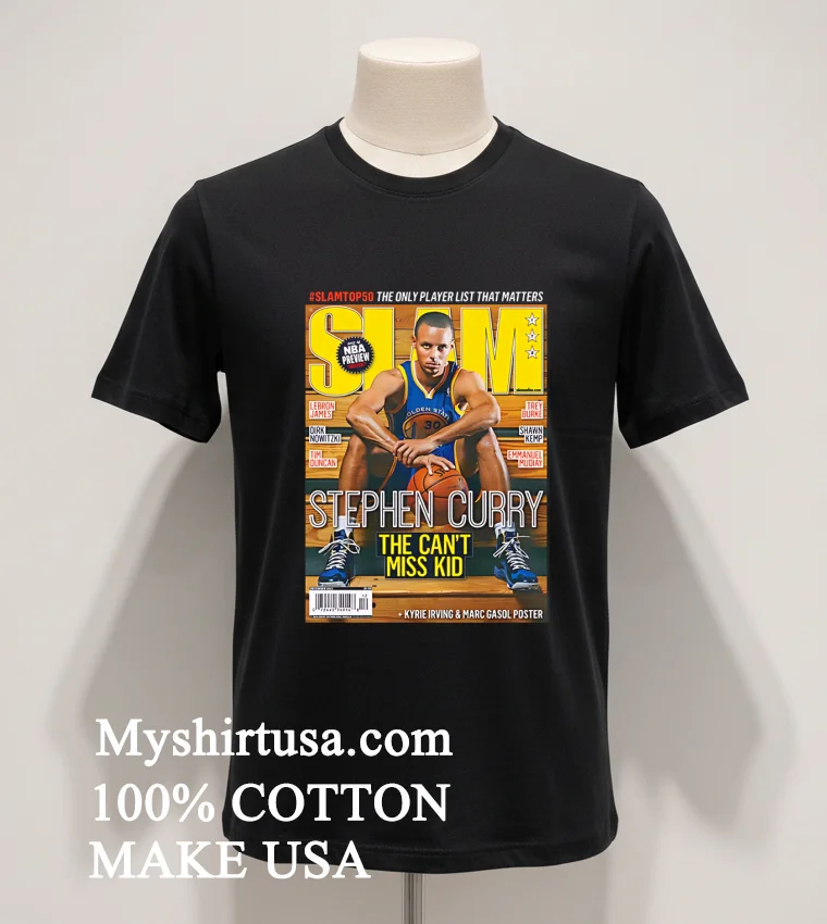 Stephen Curry The Can T Miss Kid Warriors Slam Cover Nba Basketball Shirt - balck-shirt Stephen Curry The Cant Miss Kid Warriors Slam Cover Nba Basketball Shirt Balck Shirt 1