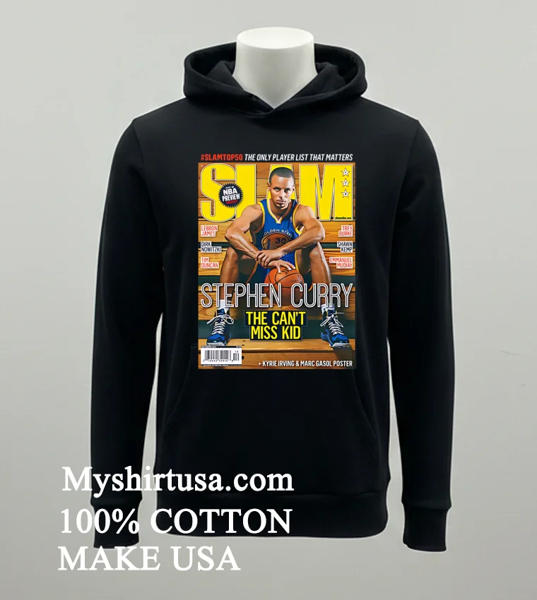 Stephen Curry The Cant Miss Kid Warriors Slam Cover Nba Basketball Shirt Balck Shirt