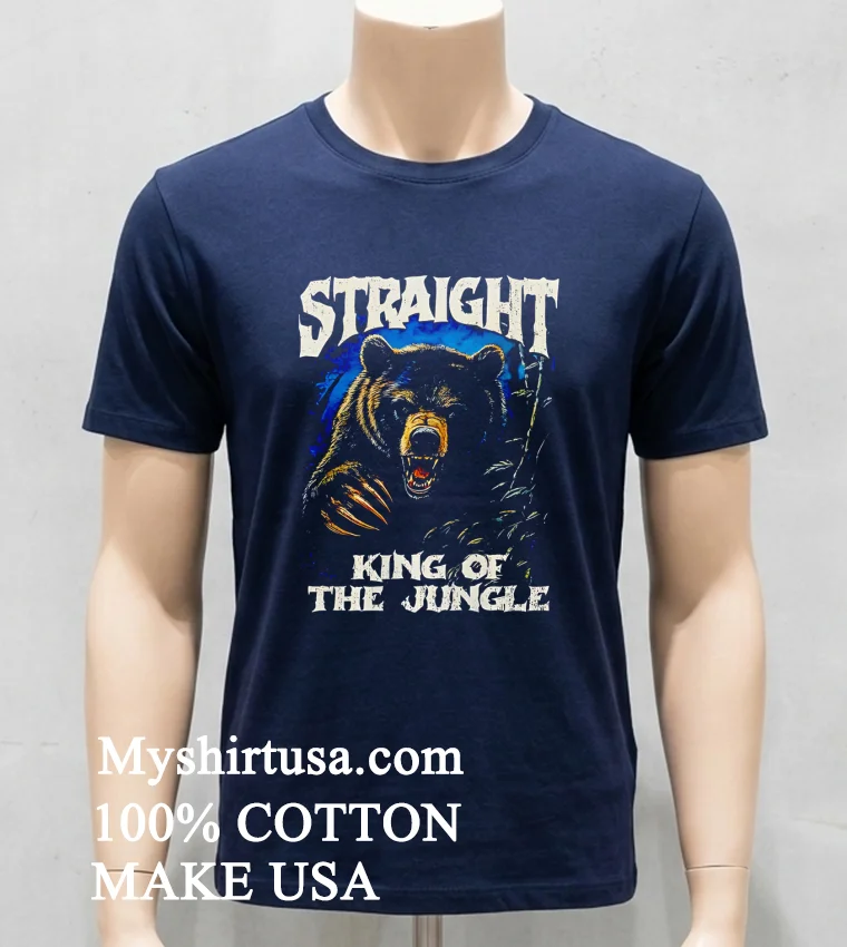 Straight King Of The Jungle Shirt Navy Shirt