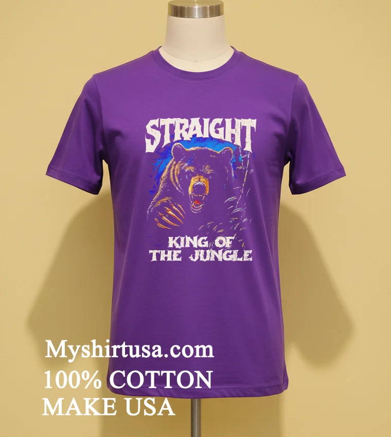 Straight King Of The Jungle Shirt Purple Shirt