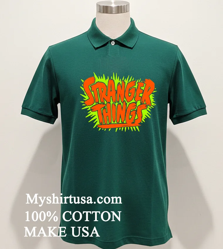 Stranger Things Orange Stylish Shirt Green Shirt